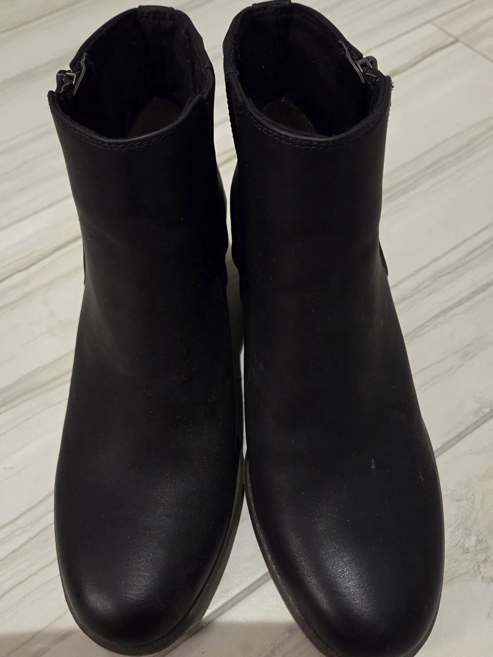 Dr. Scholl's Black Wedge Ankle Booties with Side Zip